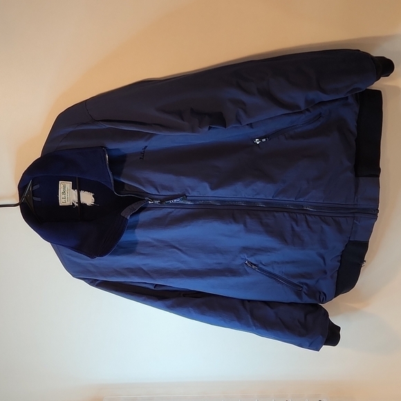 Vintage LL Bean Men’s Warm Up Bomber Jacket Fleece Lined USA Made Blue Mens XL - Picture 3 of 13